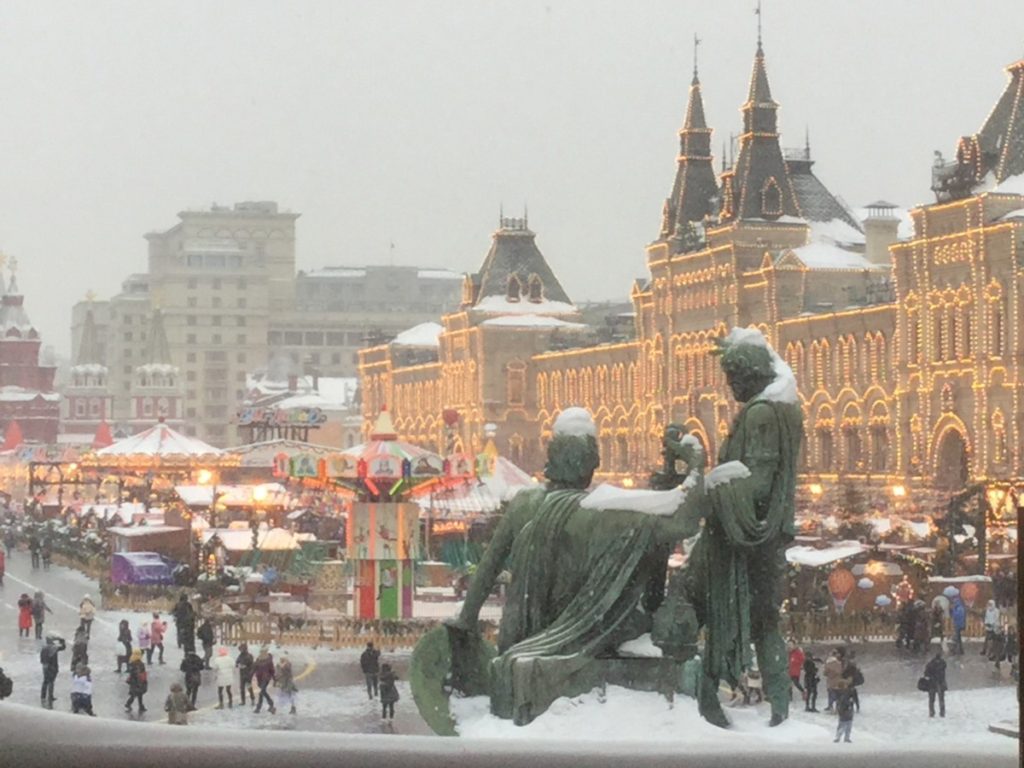 Red Square, winter, Moscow, GUM,