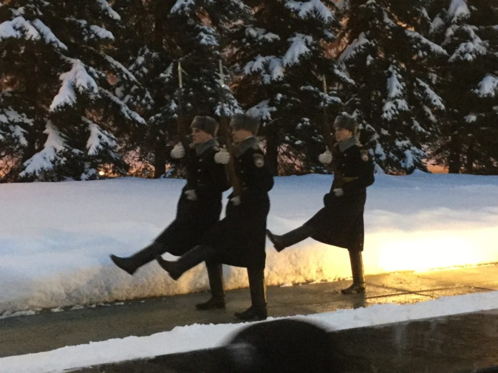 Kremlin guards, winter, Moscow