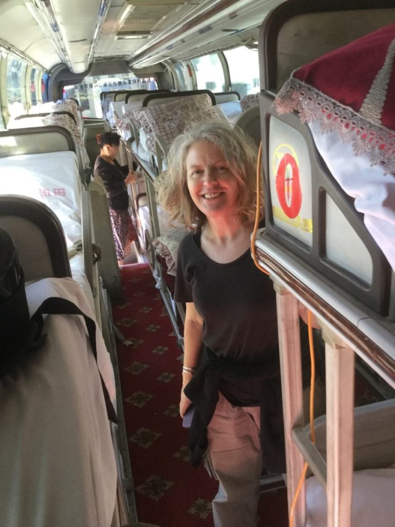 sleeper bus, night bus, Taklamakan, Chinese bus