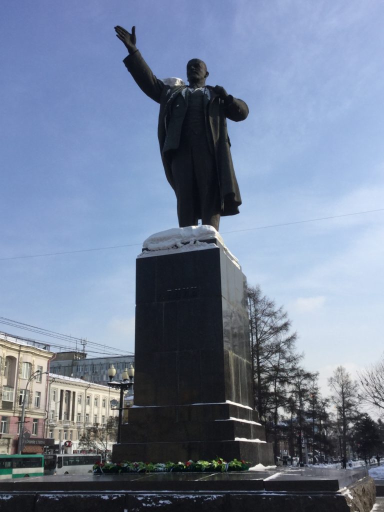 Lenin statue, Irkutsk, Trans, Siberian, A Winter journey across Russia