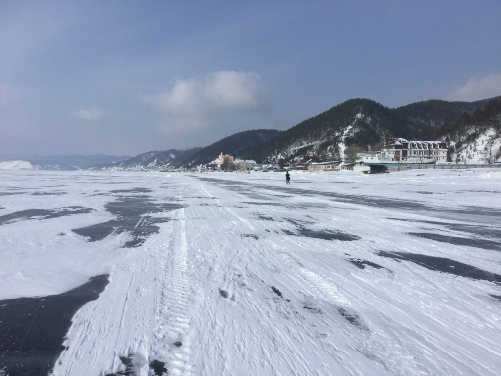 Lake Baikal, Ice Road, Siberia, Russian winter