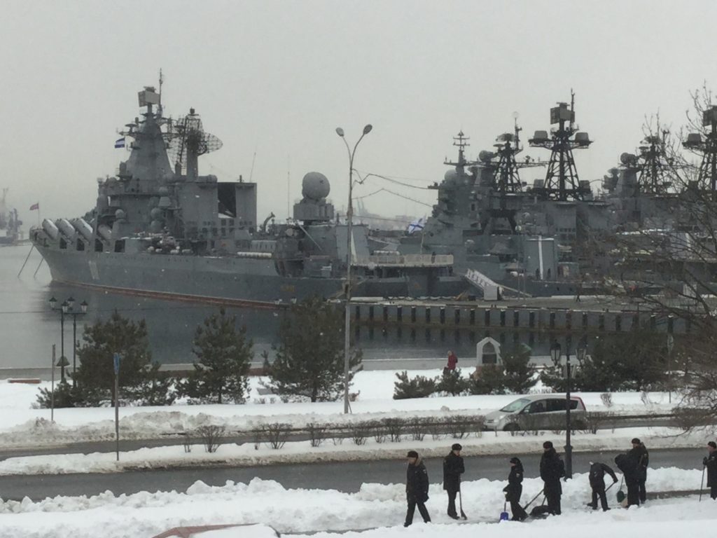 Vladivostock harbour, Trans-Siberian, Siberian winter