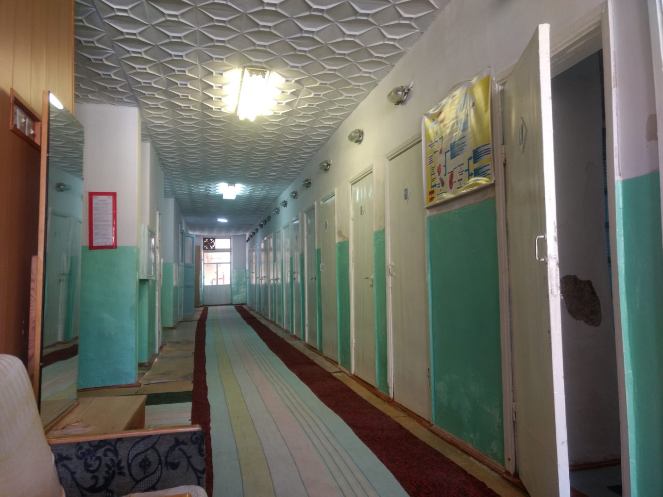 Radon bath treatment rooms at Jeti-Oguz sanatorium