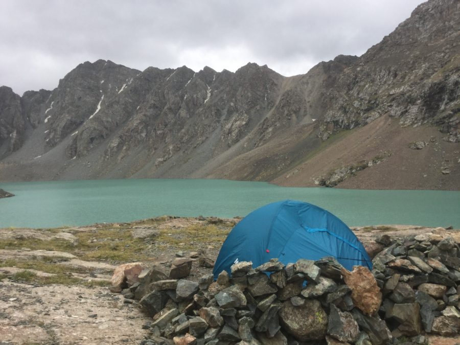 Camp spot at Ala-Kol lake, Ala-Kol lake trek