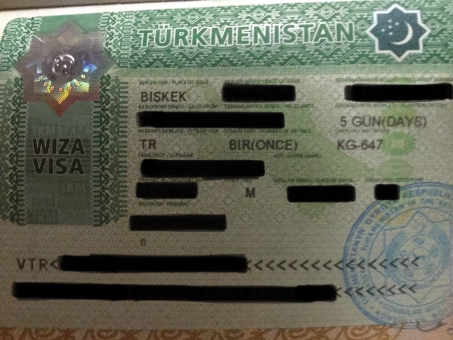 Turkmenistan transit visa in Bishkek