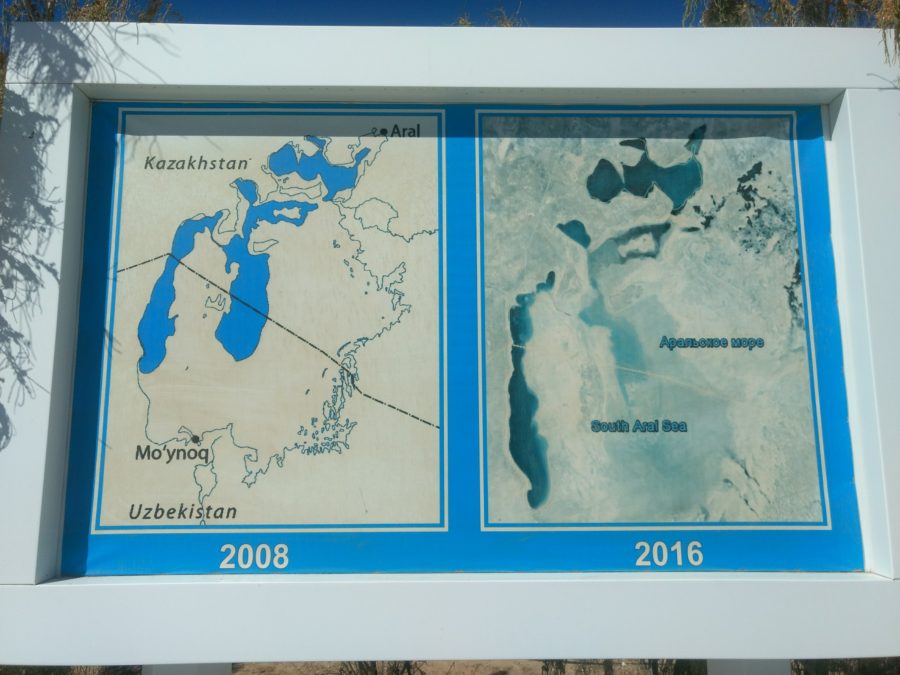 Aral Sea 2008 & 2016 Moynaq