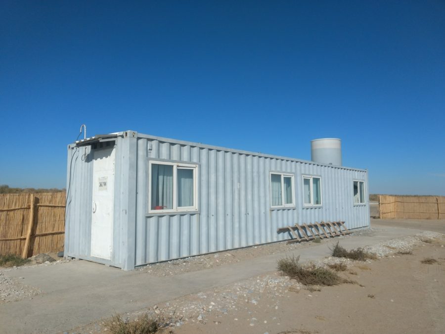 New bathroom facilities Yurt camp Moynaq lighthouse