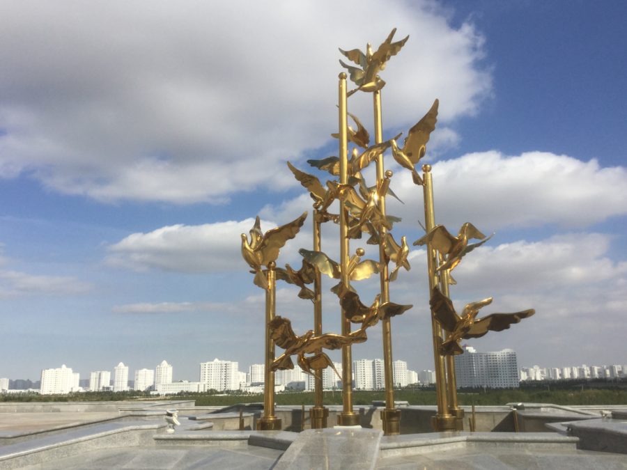 Constitution monument art, Ashgabat Turkmenistan