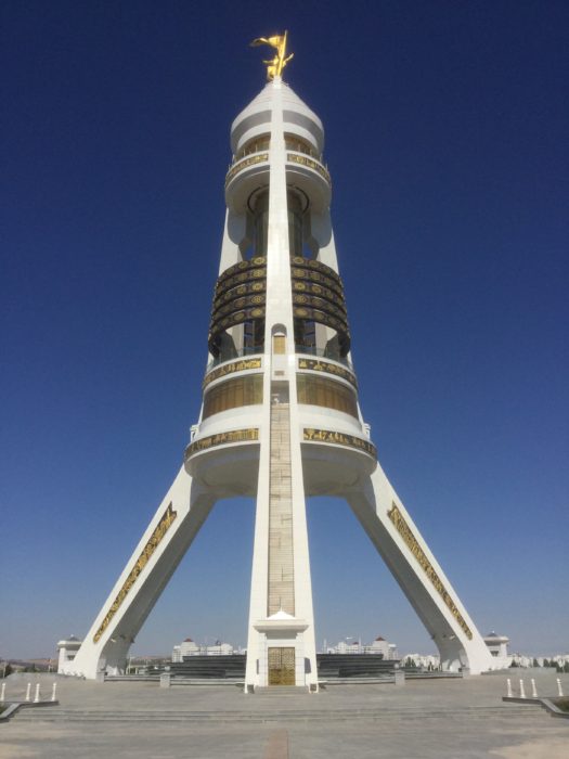 Monument of neutrality, Ashgabat Turkmenistan
