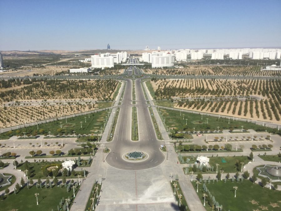 View from the monument of neutrality, Ashgabat Turkmenistan