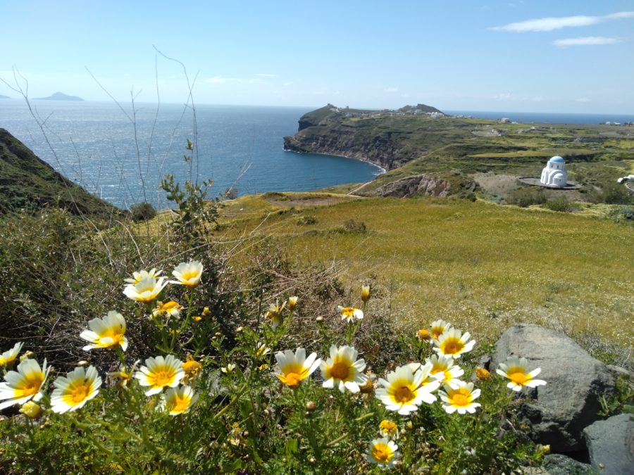 Trekking on Santorini, spring, Greece