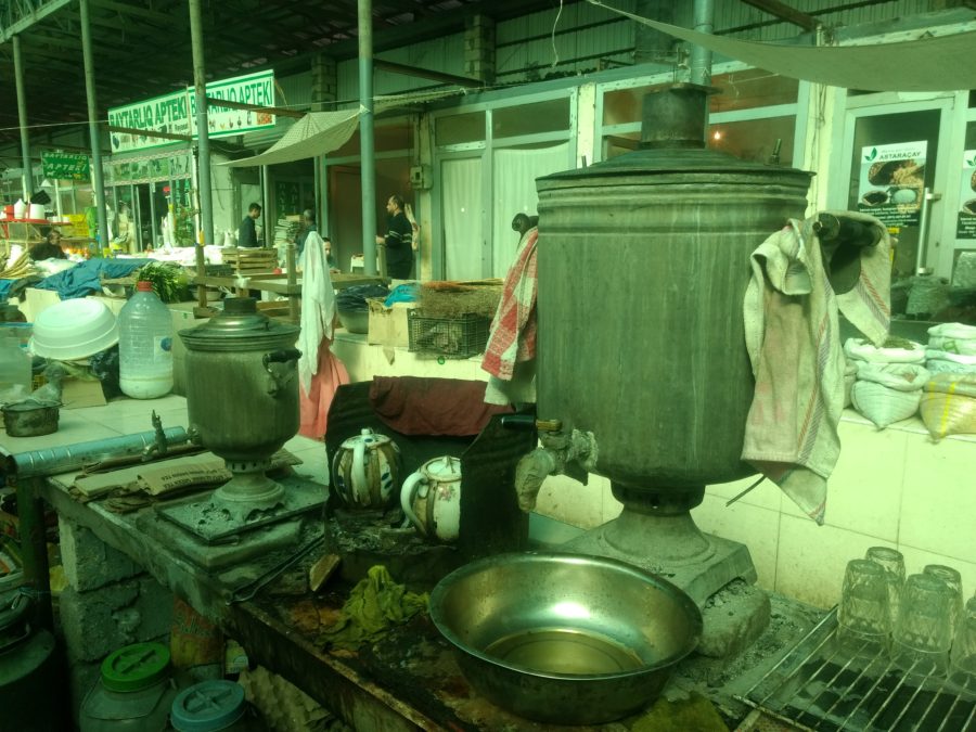 Very big samovar at Lankaran market