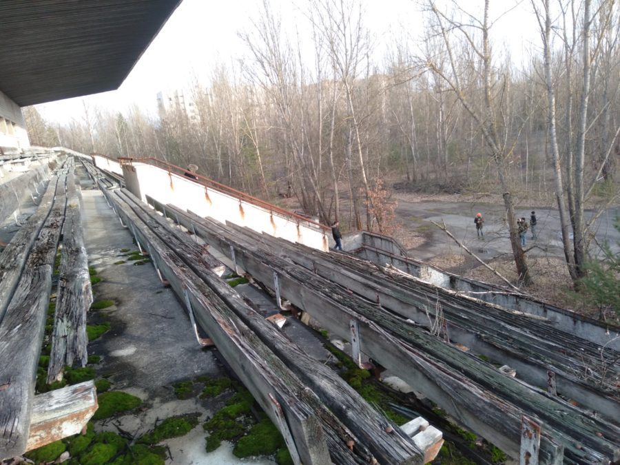 Pripyat football stadium and pitch