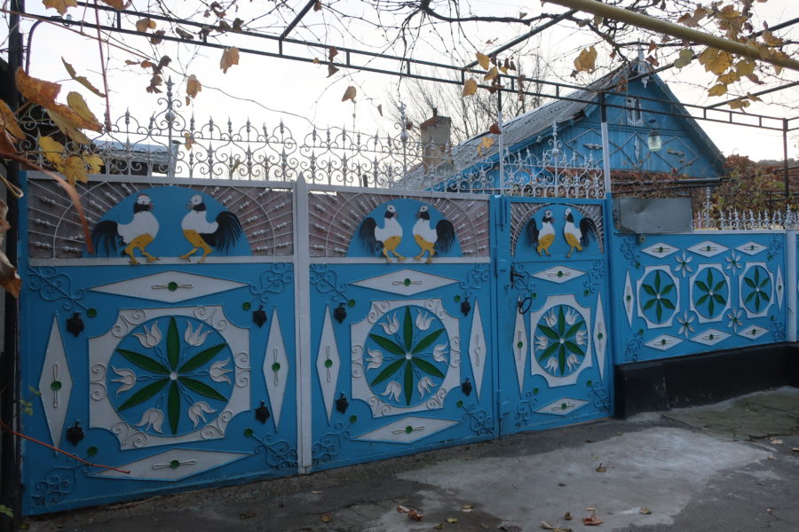 Traditional decoration on a house in Tiraspol