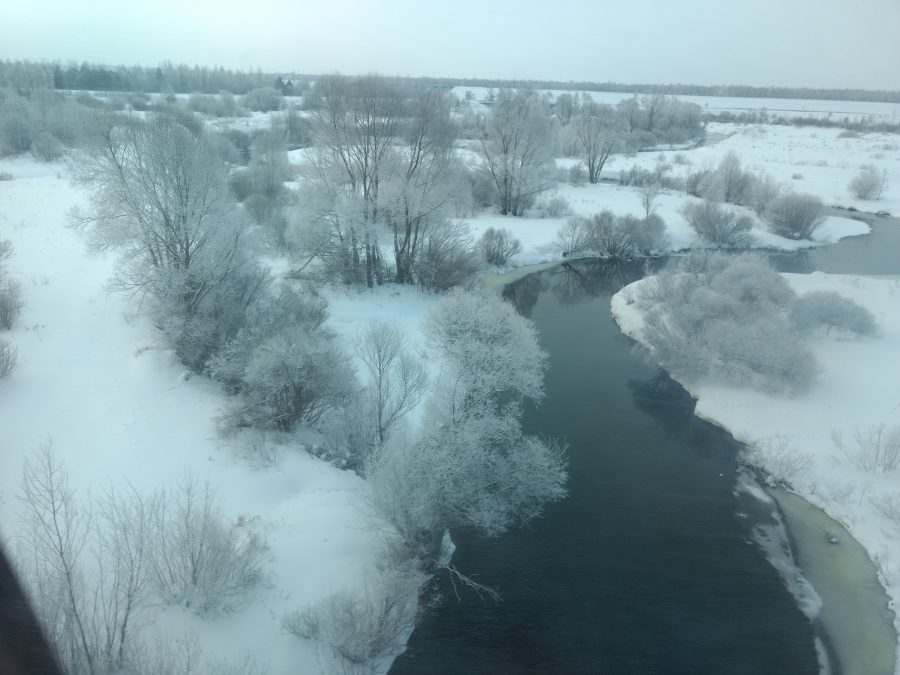 Trans Siberian winter scene