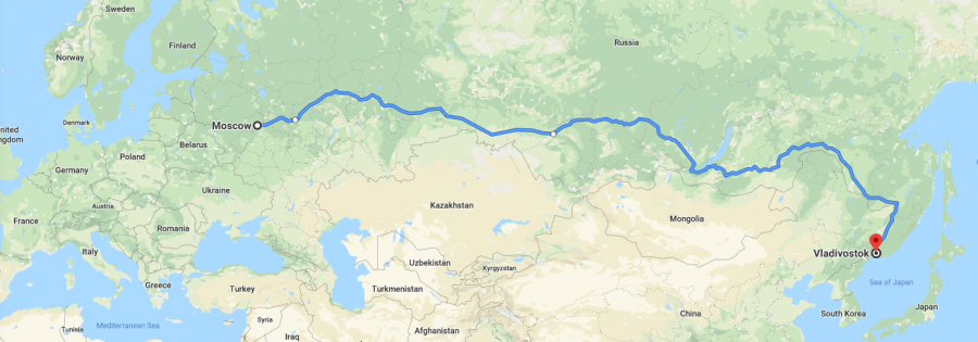 The Trans Siberian route